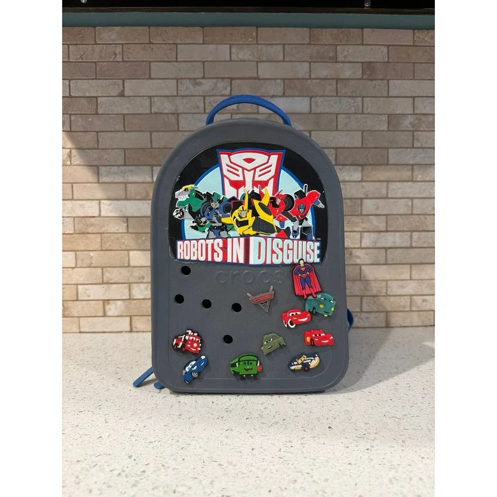 Transformers Kids Mini Backpack Gray Blue‎ Robots in Disguise